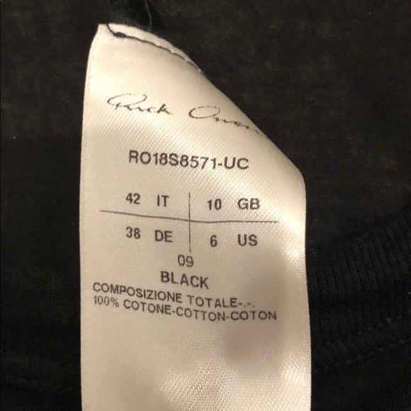 Rick Owens Dirt Black Cutout Pencil Dress 42/6 - Picture 5 of 6